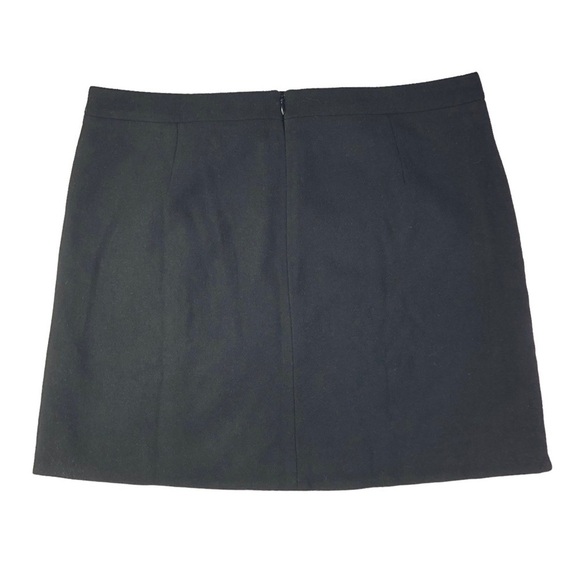 NWT J. Crew Mercantile wool blend miniskirt black ruffle 14 - Picture 2 of 6